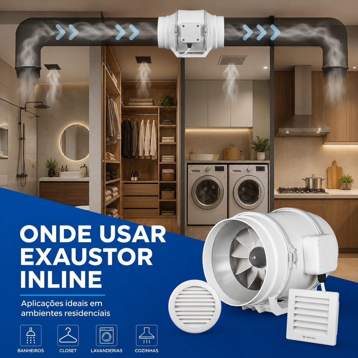 Onde usar exaustor inline