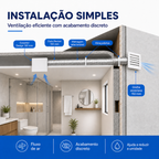 Kit de Exaustão Design 150 mm — instalação — abraçadeiras de nylon