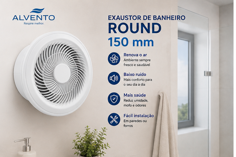 Exaustor de Banheiro Redondo 150 mm — Bivolt