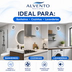 Difusor de Ar Redondo em ABS com Grelha Frontal 150 mm — Branco