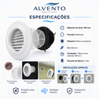 Difusor de Ar Redondo em ABS com Grelha Frontal 150 mm — Branco