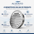 Grelha de Ventilação em Aço Inox SS201 100 mm (4 pol.)