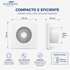 Exaustor de Banheiro Quadrado 100 mm — Bivolt