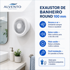 Exaustor de Banheiro Redondo 100 mm — Bivolt