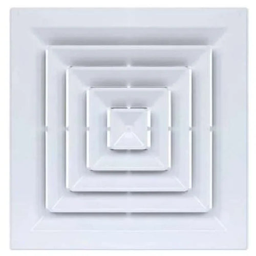 Difusor de ar quadrado em alumínio 250 × 250 mm